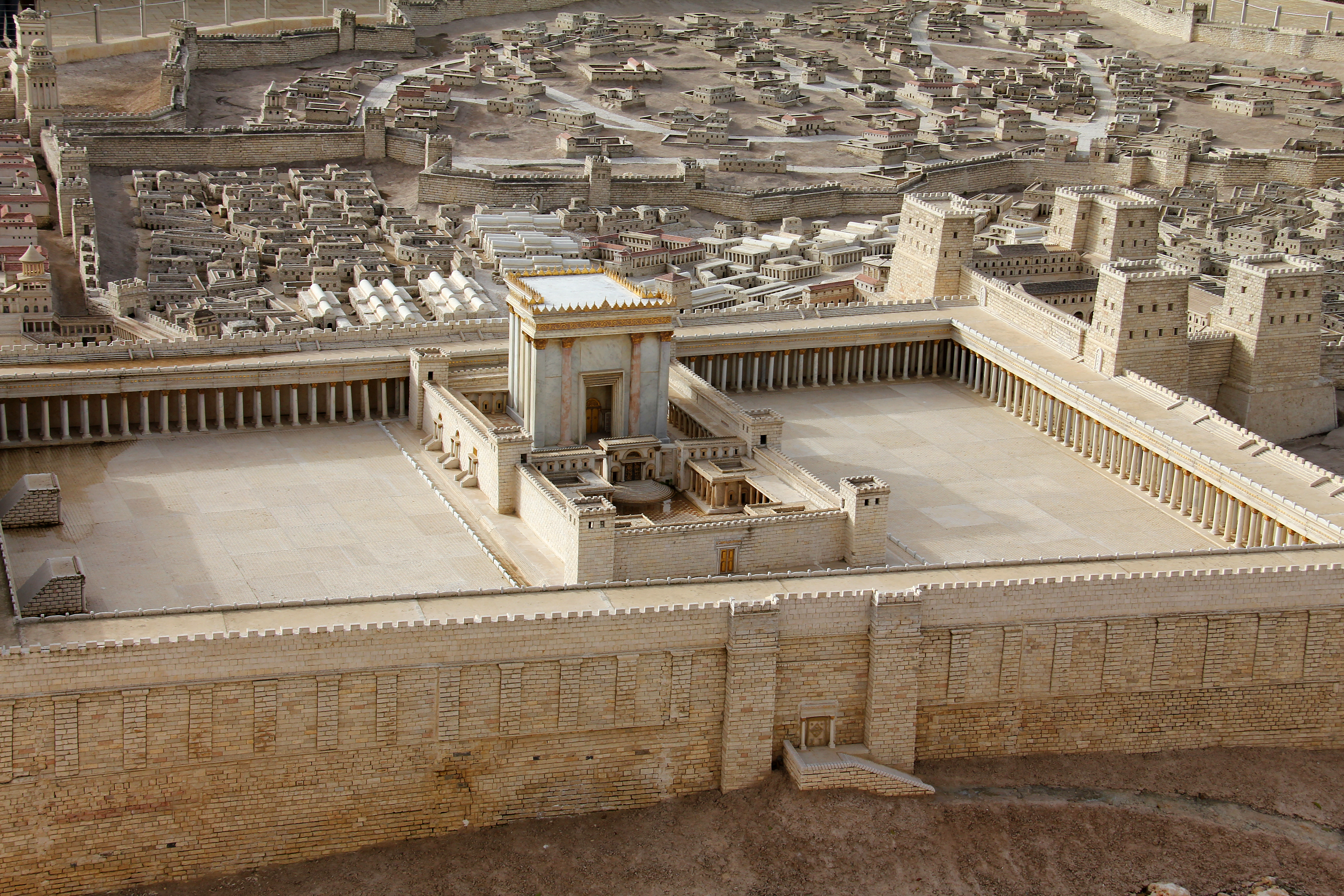 Model of Second Temple, destroyed in 70 CE.